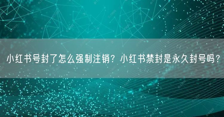 小红书号封了怎么强制注销？小红书禁封是永久封号吗？
