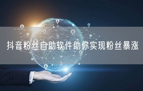 抖音粉丝自助软件助你实现粉丝暴涨