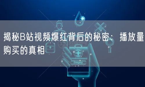 揭秘B站视频爆红背后的秘密：播放量购买的真相