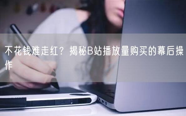不花钱难走红？揭秘B站播放量购买的幕后操作