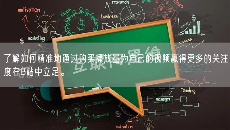 了解如何精准地通过购买播放量为自己的视频赢得更多的关注度在B站中立足。