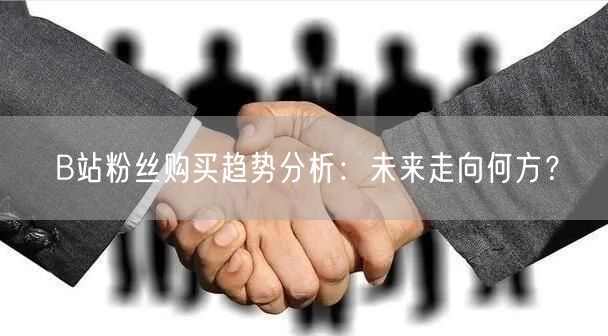 B站粉丝购买趋势分析：未来走向何方？